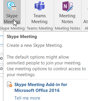 create skype meeting in outlook for mac